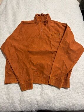Jordan Rust-Orange Pullover with Red Jumpman Logo